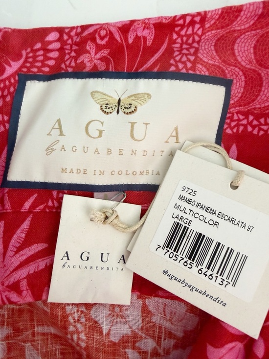 Agua By Agua Bendita Mambo Linen Floral Midi 
Dress Sz L MSRP $750 - Picture 8 of 10